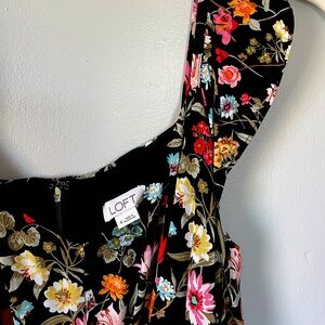 LOFT floral jumpsuit size 4